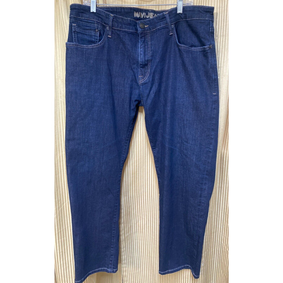 Mavi Zach Jeans Mens 33x32 Blue Denim Straight Leg Dark Wash - Picture 1 of 9